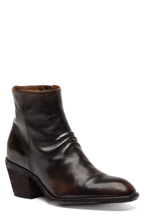 オフィチーネクリエイティブ レディース シューズ ブーツ・レインブーツ なめし革 Officine Creative Sydne 008 Leather Pointed-Toe Bootie Dark Brown 赤銅色