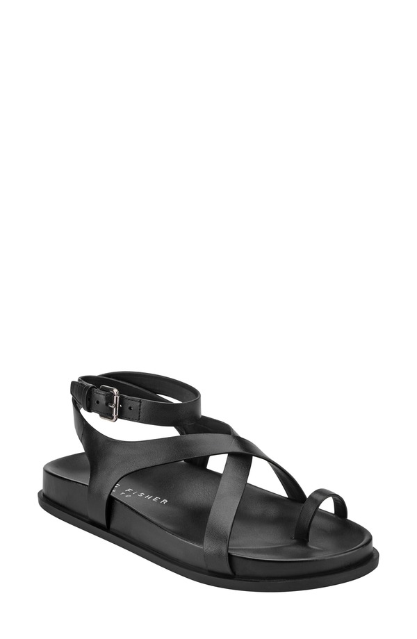 マーク・フィッシャー レディース シューズ ヒール サンダル アンクル Marc Fisher LTD Bevy Ankle Strap Sandal Black ブラック|ReVida 店