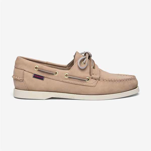 セバゴ レディース シューズ スリッポン・ローファー Sebago Portland Nubuck Womans Boat Shoes Beige Camel 駱駝