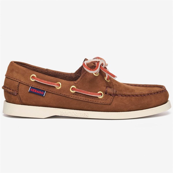 セバゴ レディース シューズ スリッポン・ローファー Sebago Portland Nubuck Womans Boat Shoes Brown Dk-Yellow Gold 黄色