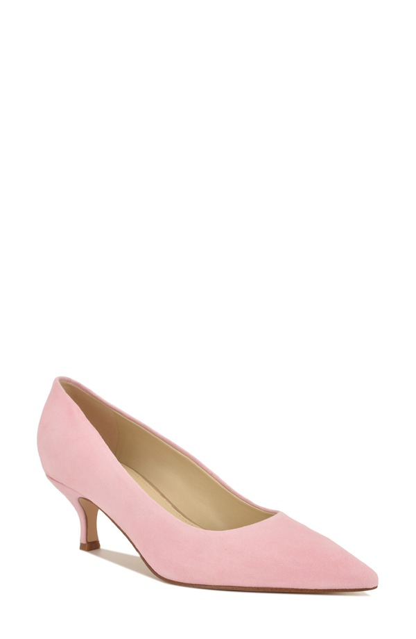 ナインウェスト レディース シューズ 踵 Nine West Siskpointed Toe Kitten Heel Pump Light Pink サクラ色