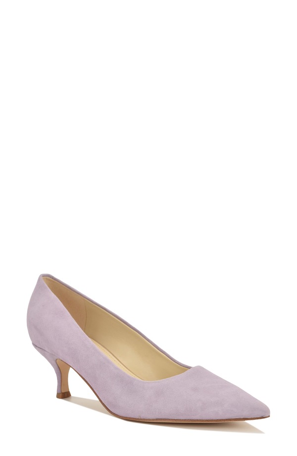 ナインウェスト レディース シューズ 踵 Nine West Siskpointed Toe Kitten Heel Pump Light Purple パープル