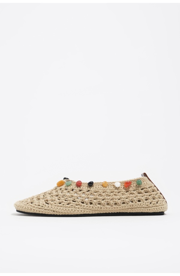 ビンバイローラ レディース シューズ パンプス Bimba y Lola Crochet Ballerina With Stones Natural