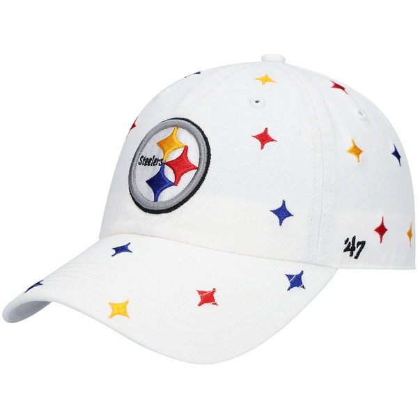 フォーティーセブン レディース 付属物 鳥打ち帽 ティーシャツ Women\u0027s \u002747 White Pittsburgh Steelers Multi Confetti Clean Up Adjustable Hat White 白いこと