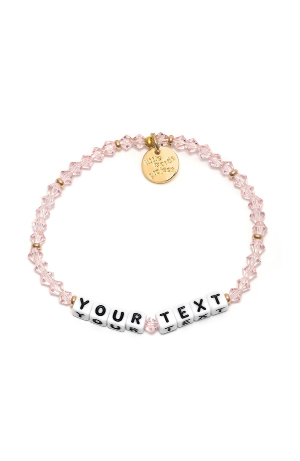 リトルワーズプロジェクト レディース アクセサリー ブレスレット・バングル・アンクレット Little Words Project Rose Crystal Custom Beaded Stretch Bracelet Pink ピンク|ReVida 店