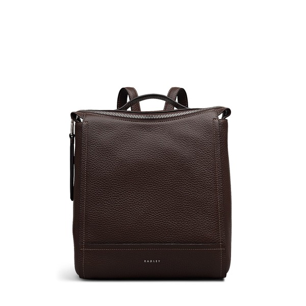 ラドリー レディース 御徒面子 うしろ側容器に並べる・背嚢 Radley Oak Street Small Ziptop Backpack Dark Oak