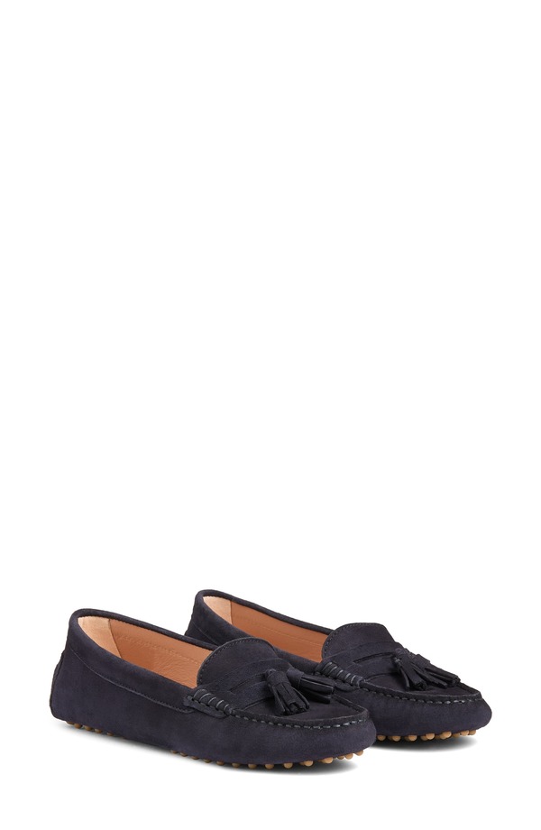 エルケーベネット レディース シューズ スリッポン・ローファー LK Bennett Leslie Tassel Driving Loafer Navy 米国海軍
