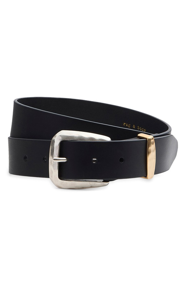 ラグアンドボーン レディース 佩び物 胴締め なめし革 rag \u0026 bone Winona Leather Belt Black 黒いこと