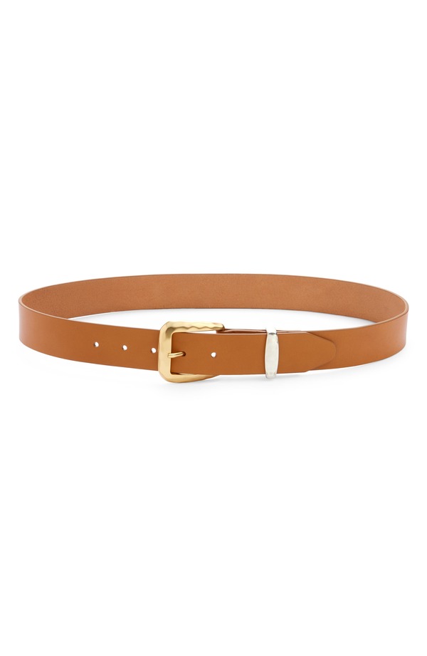 ラグアンドボーン レディース 佩び物 胴締め なめし革 rag \u0026 bone Winona Leather Belt Gold Oak ゴールド