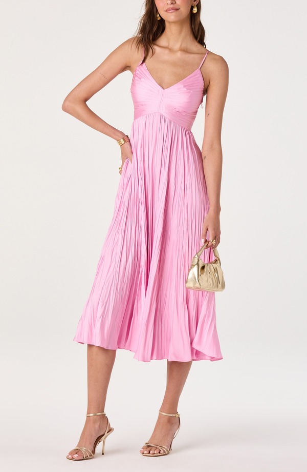 アストール レディース トップス ワンピース ミディ ASTR the Label Maeve Midi Dress Pink ピンク｜ReVida 店