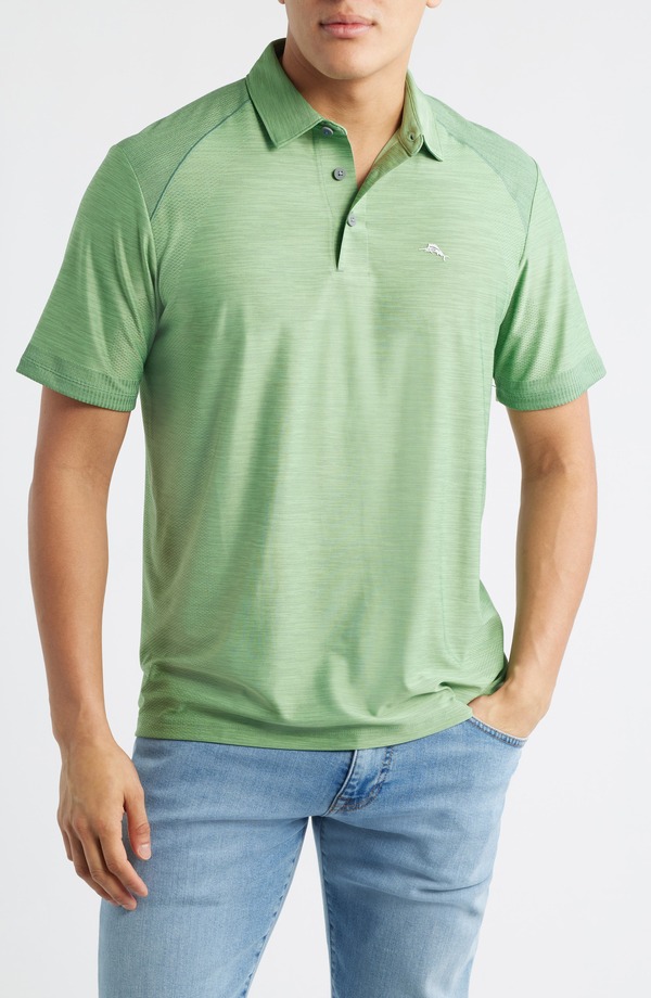 トッミーバハマ メンズ トップス スポーツシャツ Tommy Bahama Palm Coast IslandZone Pro Polo Elm Green 緑であること