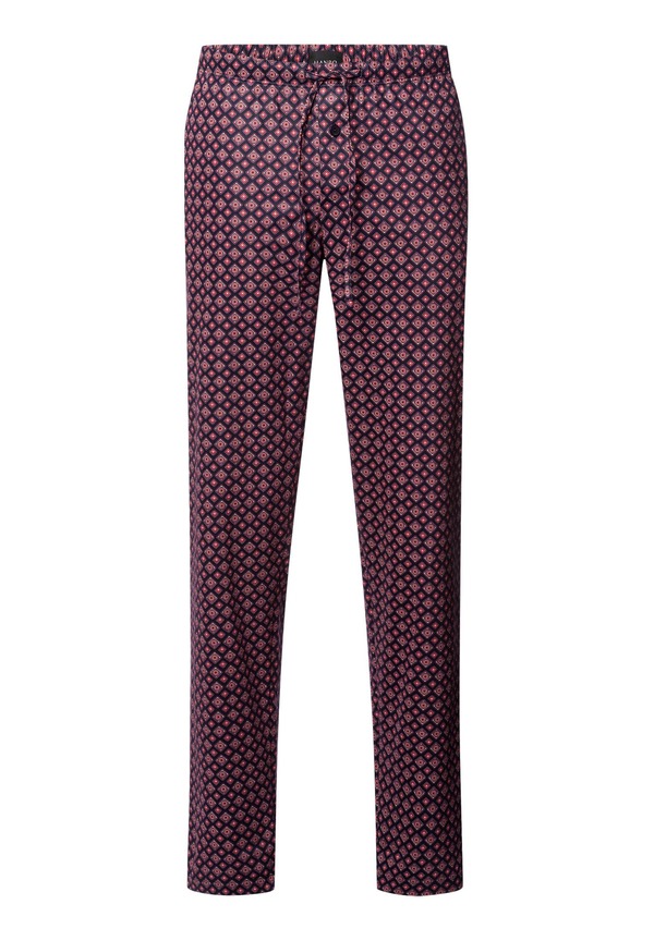 ハンロ メンズ ボトムス 心地よいズボン下 綿織物 Hanro Night Anday Cotton Drawstring Pajama Pants Blue Gems Print 青色