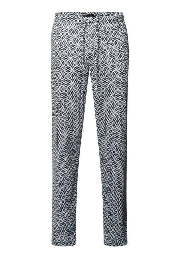 ハンロ メンズ ボトムス 心地よいズボン下 綿織物 Hanro Night Anday Cotton Drawstring Pajama Pants Grey Gems Print 薄墨色