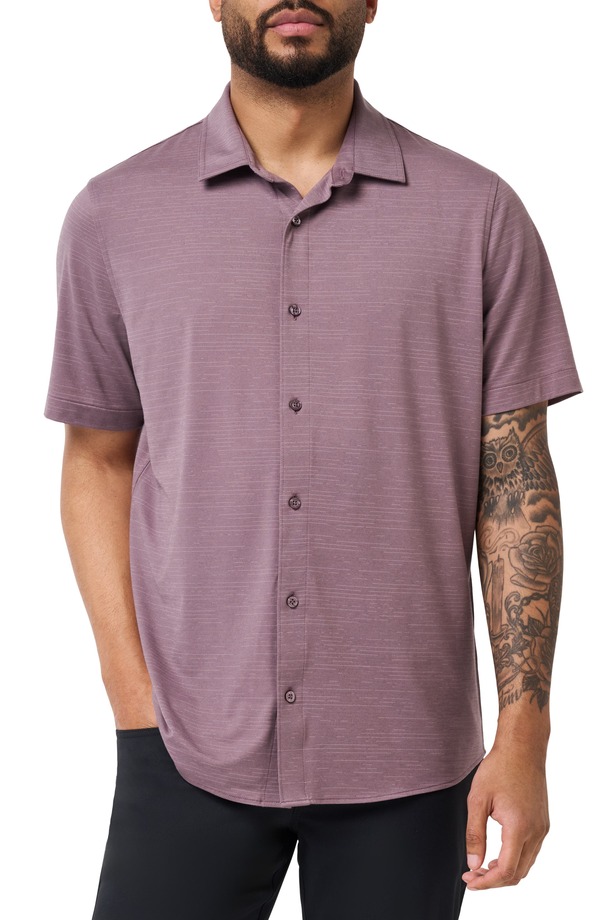 トラビスマヒュー メンズ トップス プルオーバー TravisMathew Theater Button-Up Shirt Moonscape