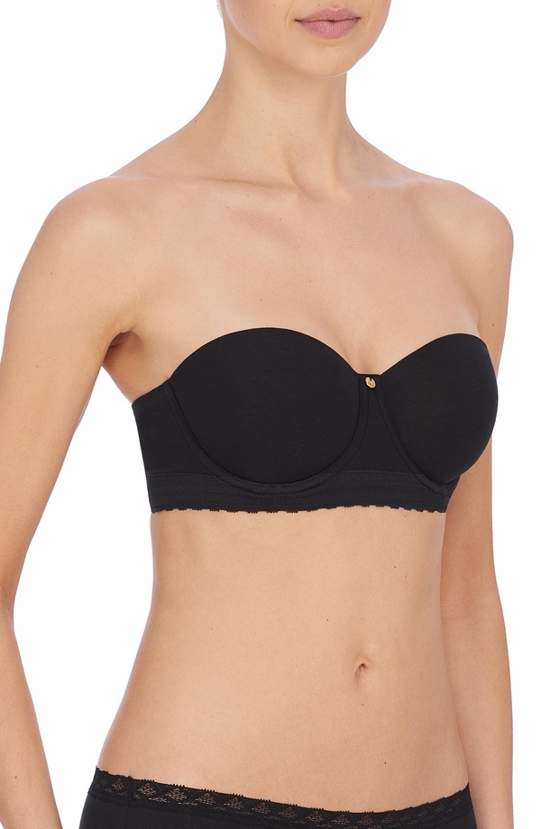 ナトリ レディース アンダー御召しもの ブラ ストラップレス Natori Truly Smooth Longline Strapless Bra Black 黒いこと