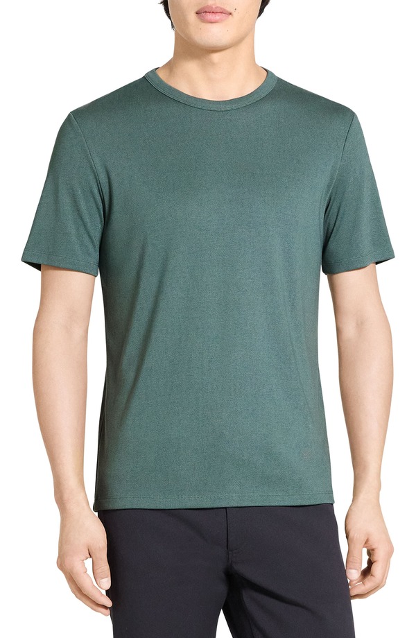 行動論理 メンズ トップス プルオーバー Theory Essential T-Shirt Light Pine Grove - 2Ql