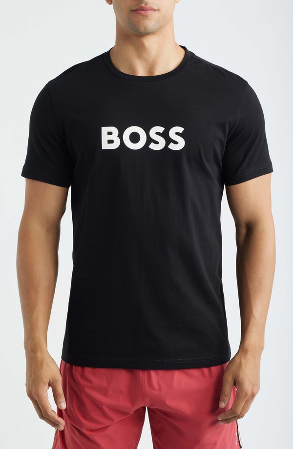 主任者 メンズ トップス ティーシャツ グラフィック BOSS Graphic T-Shirt Black 黒いこと