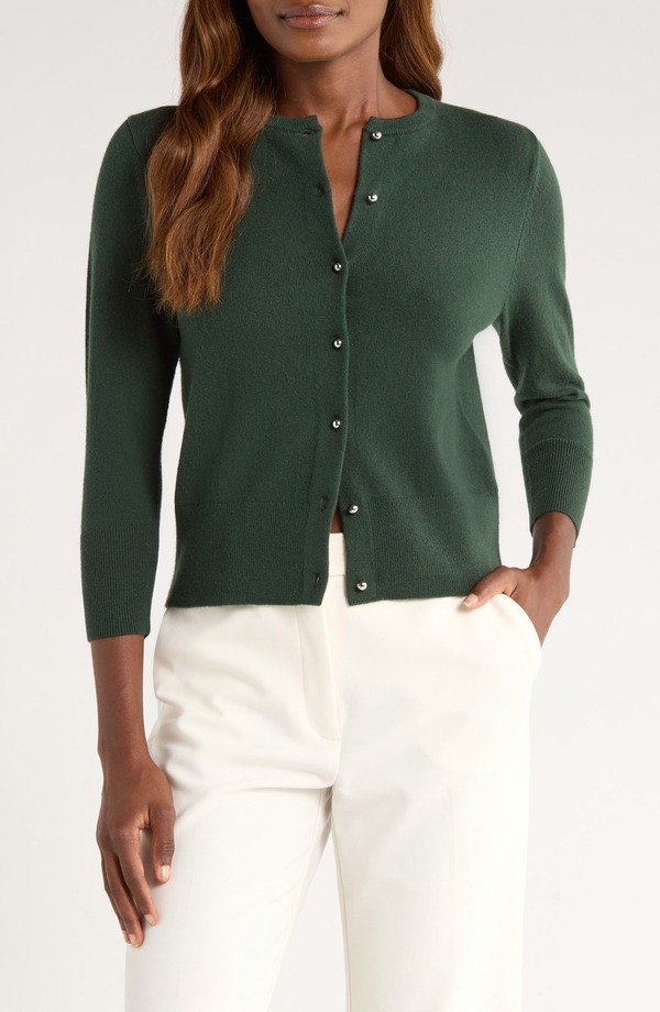 ヴィンス レディース アウター ジレー 羊毛 Vince Wool \u0026 Cashmere Blend Cardigan Forest フォレスト