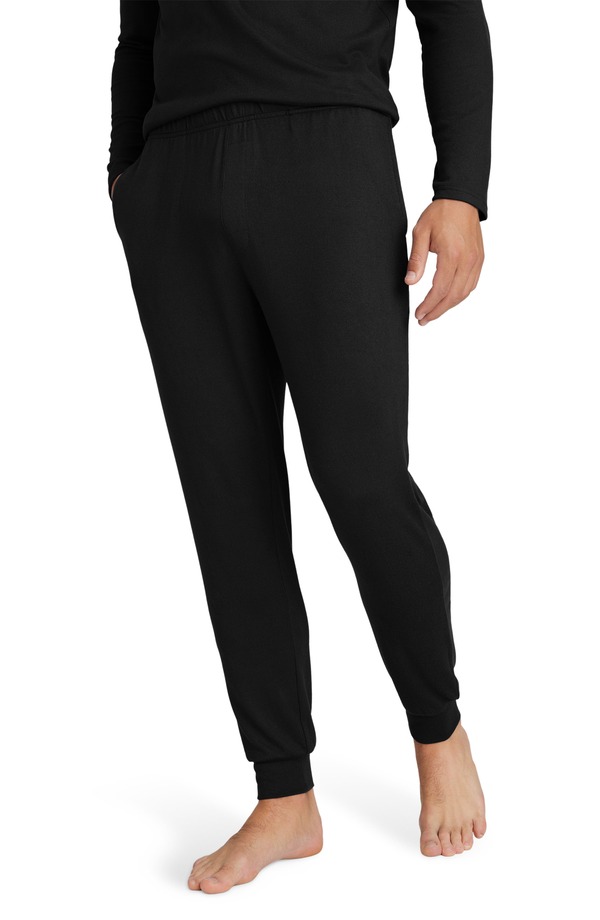 トミージョン メンズ ボトムス 心地よいズボン下 ジョガーパンツ Tommy John Cozy Pajama Joggers Black 黒いこと