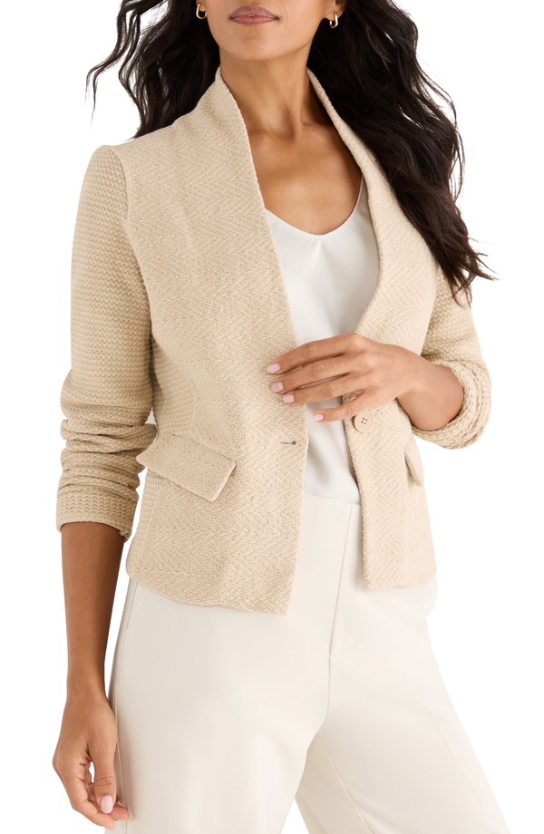ニックプラスゾーイ レディース アウター 上衣・上衣 NIC+ZOE Mixed Media Jacket Latte