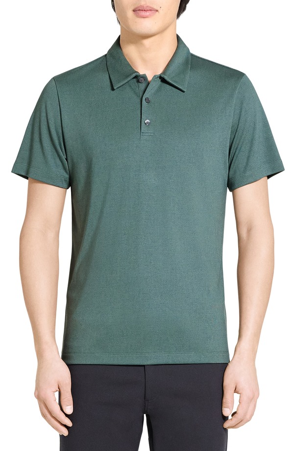 行動論理 メンズ トップス スポーツシャツ Theory Bron インチ Anemone Milano Polo Light Pine Grove - 2Ql