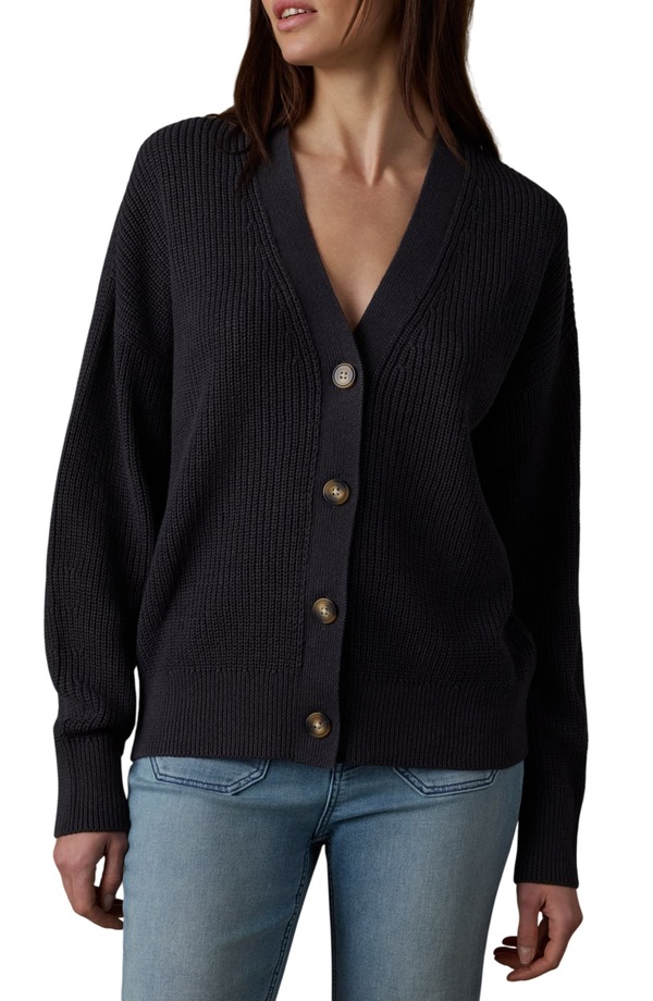 ファレティ レディース アウター ジレー 綿織物 リネン Faherty Miramar Linen \u0026 Organicotton Cardigan Washed Black 黒いこと