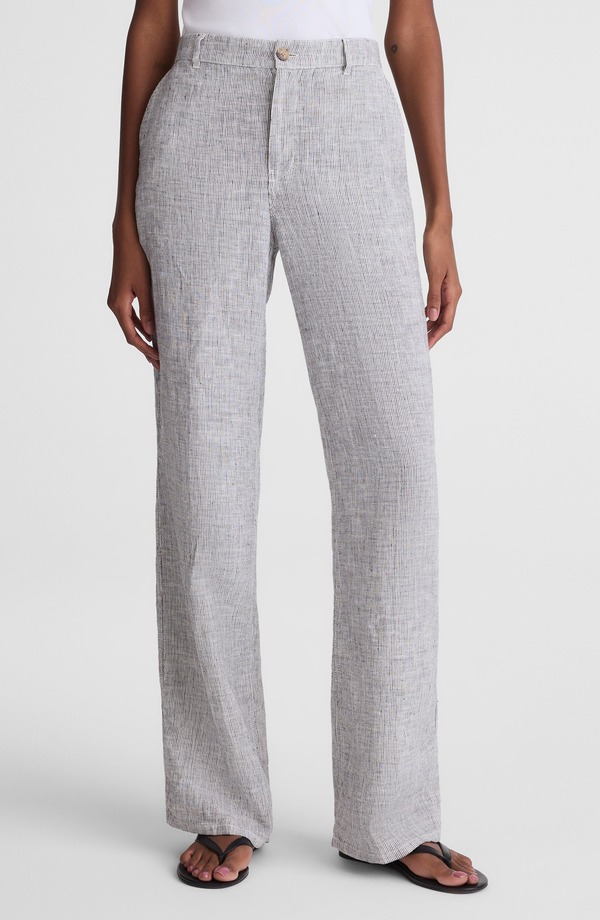 メイドウェル レディース ボトムス レギンス ズボン下 Madewell The Zoe Relaxed Straight Pants Black White Mini Stripe 白いこと