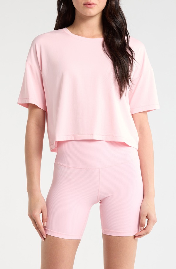 エムピージー レディース トップス Tシャツ コットン MPG Pima Cotton Boxy Crop T-Shirt Baby Pink ピンク｜ReVida 店 14,896円