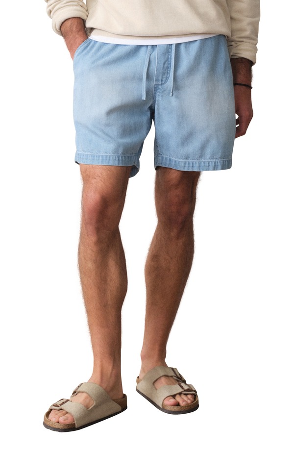 米国海兵隊員 座標軸 メンズ ボトムス ジーンズズボン下 遊撃手ズボン下 Marine Layer Saturaday Drawstring Denim Shorts Lightwash ジーンズ