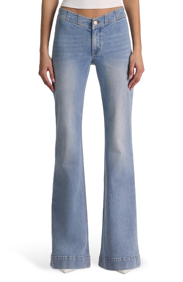 アリス アンド オリビア レディース ボトムス デニムパンツ ワイドレッグ チェルシー ジーンズ Alice + Olivia Chelseamed Waist Wide Leg Jeans Edie Wash｜ReVida 店