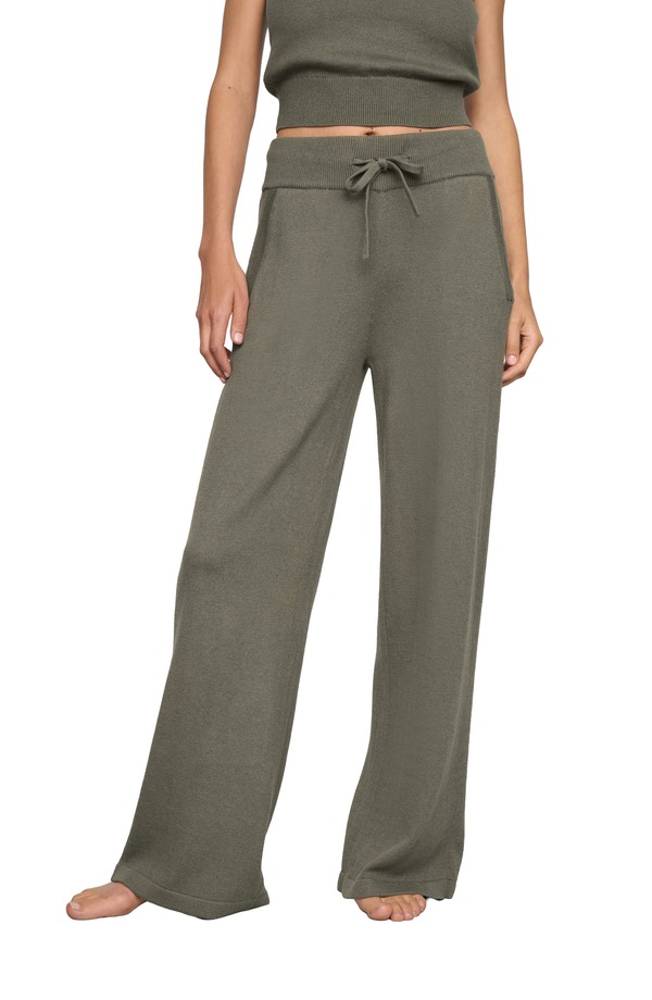 エバージェイ レディース ボトムス 心地よいズボン下 ワイドレッグ プルオーバー Eberjey Wide Leg Lounge Sweater Pantsmokey Olive オリーブ