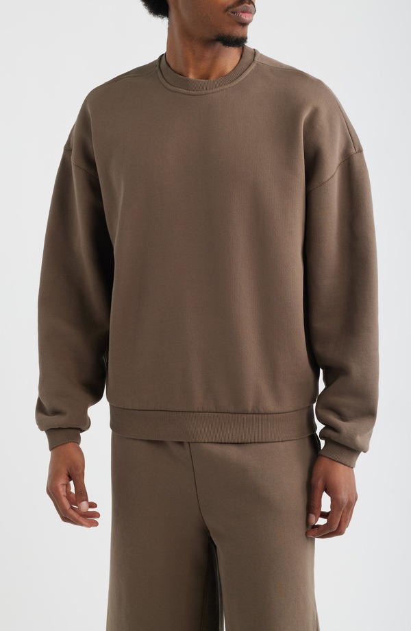 エルウッド メンズ アウター パーカー・スウェット プルオーバー Elwood Core Oversize Crew Sweatshirt Vintage Brown 赤銅色