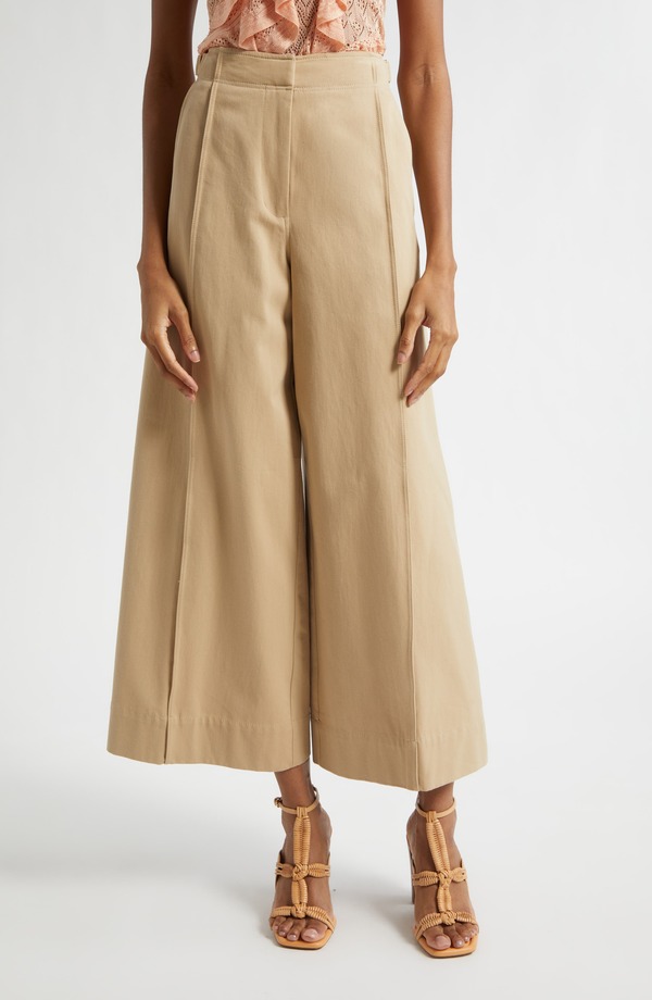 ウラ・ジョンソン レディース ボトムス レギンス ワイドレッグ ズボン下 Ulla Johnson Sascha Crop Twill Wide Leg Pantsahara