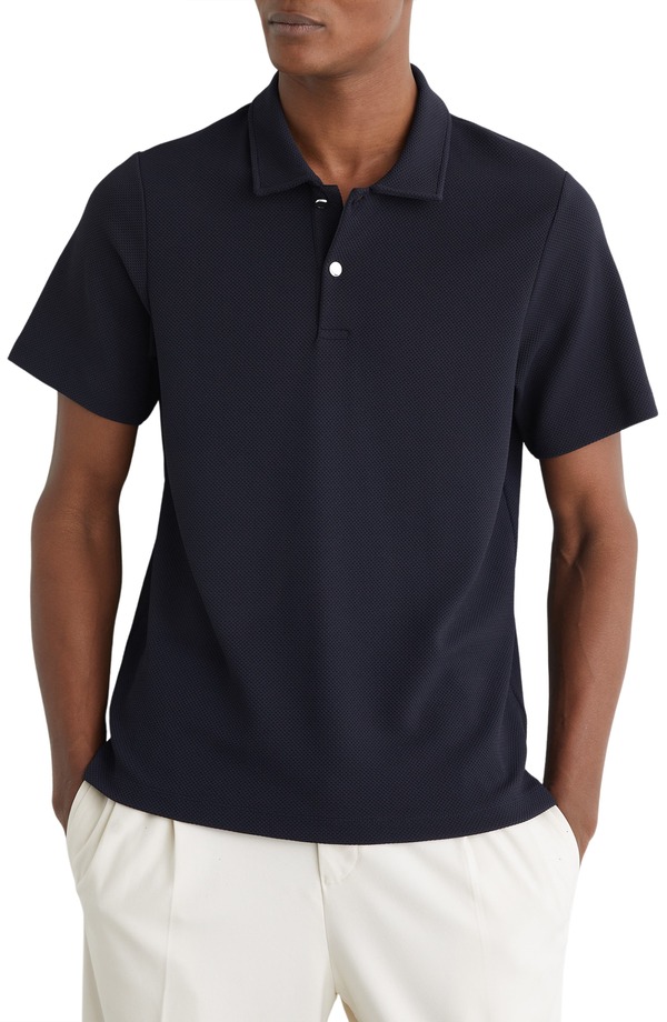 レイス メンズ トップス スポーツシャツ Reiss Kennedy Textured Polo Navy 米国海軍