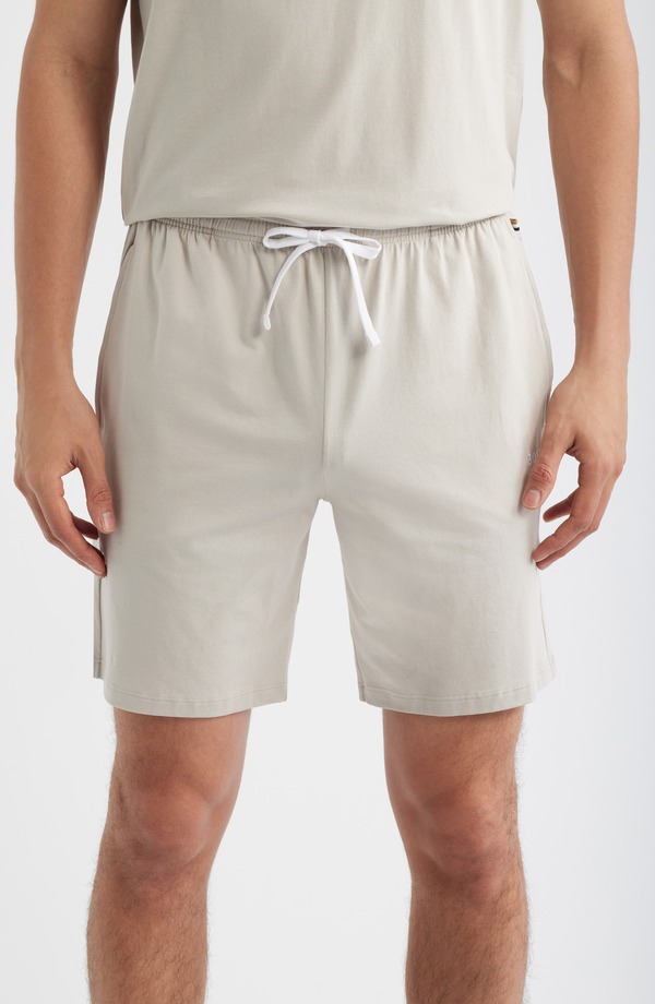 主任者 メンズ ボトムス 二分の一ズボン下・さる股引き 遊撃手ズボン下 BOSS Mix Match Pajama Shorts Open Grey 薄墨色