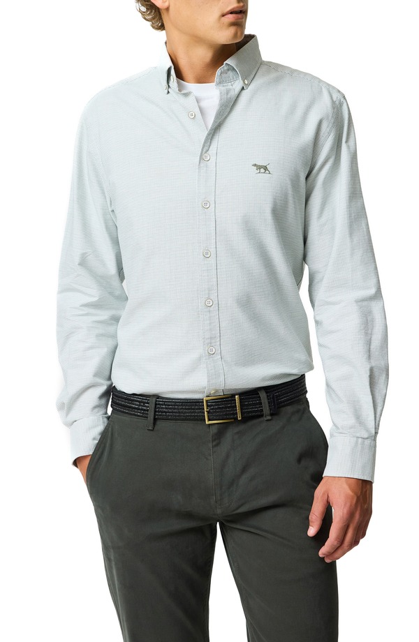 ロッドアンドグン メンズ トップス シャツ オックスフォード コットン ダウン Rodd & Gunn Oxford Crossingsports Fit Cotton Dobby Button-Down Shirt Fern｜ReVida 店