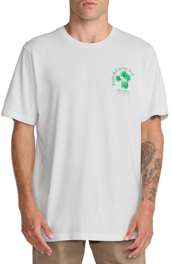 ルーカ メンズ トップス ティーシャツ 綿織物 グラフィック RVCA Soil Co. Cotton Graphic T-Shirt Antique White 白いこと