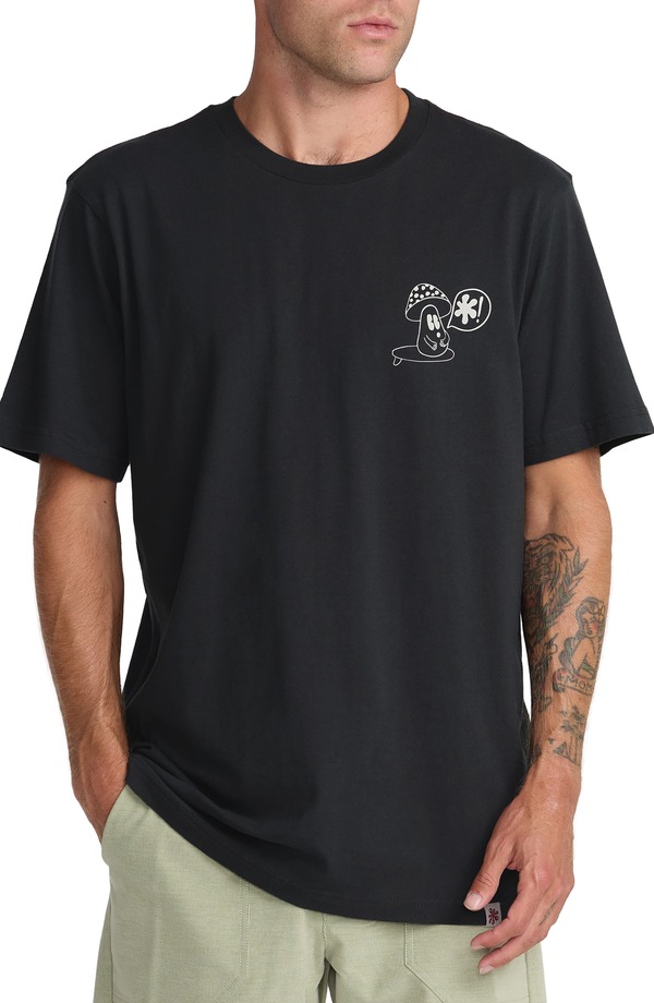 ルーカ メンズ トップス ティーシャツ グラフィック RVCA Bryce Bloom Graphic T-Shirt Pirate Black 黒いこと