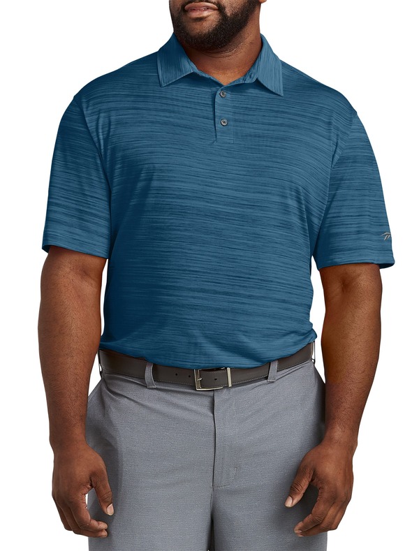 リーボック メンズ トップス スポーツシャツ トール Reebok Big \u0026 Tall Performance Space-Dyed Polo Shirt Escape Blue 青色