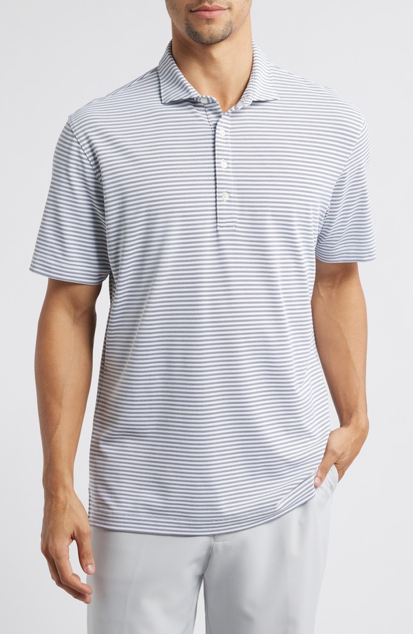 ジョニー オー メンズ トップス スポーツシャツ johnnie-O Stetsonstriperformance Polo Navy 米国海軍