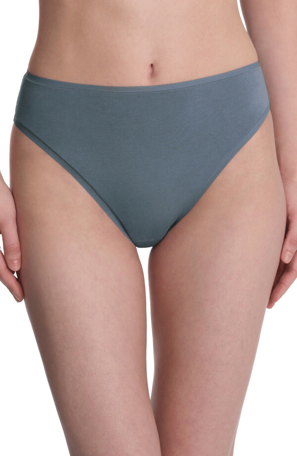 ナトリ レディース アンダー御召しもの ズボン下 綿織物 Natori Bliss Bare Cotton High Cut Brief Country Blue 青碧
