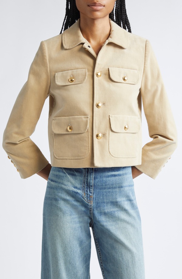 ニリロータン レディース アウター 上衣・上衣 コール天 Nili Lotan Chamonix Corduroy Jacket Limestone