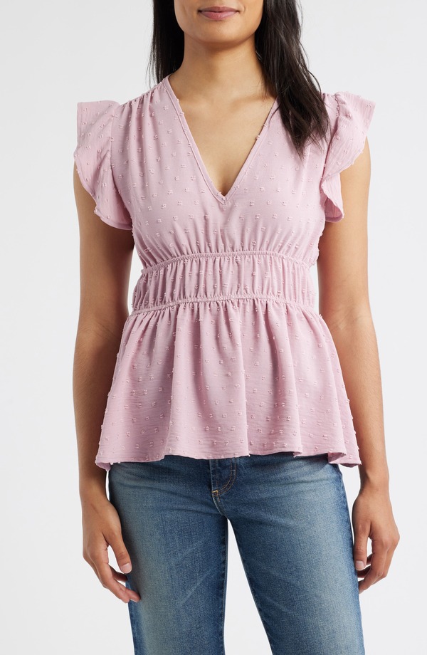 ラブアペラ レディース トップス プルオーバー 帝国 Loveappella Flutter Sleevempire Waistop Blush 毛はらい