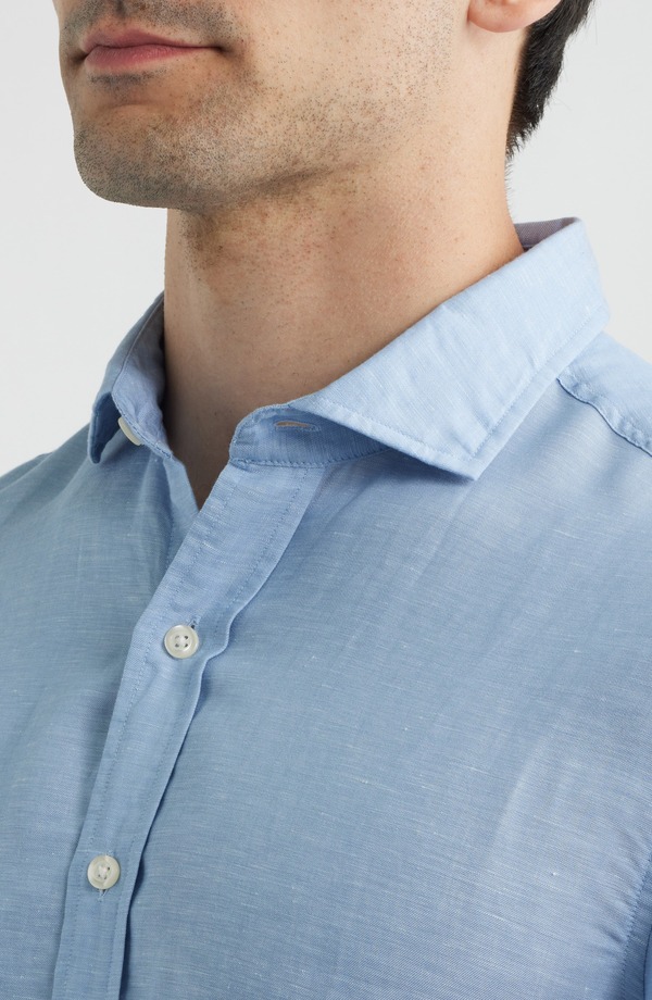 ジョニー オー メンズ トップス シャツ リネン johnnie-O McCarthy Solid Linen Blend Button-Up Shirt Maliblu｜ReVida 店 36,270円
