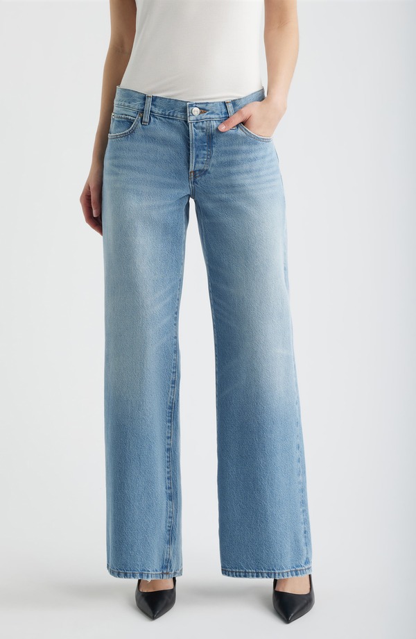 ひな形 レディース シューズ ブーツ・レインブーツカット デニム FRAME x Amelia Gray The Pixie Gray Relaxed Bootcut Jeans Unknown 薄墨色