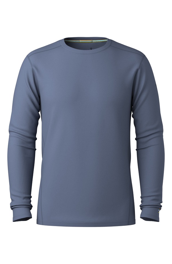 かっこ良い羊毛 メンズ トップス プルオーバー 労働者の一団のど首 Smartwool Classic All-Season Merino Base Layer Long Sleeve Crewneck T-Shirt Nightfall Blue 青色