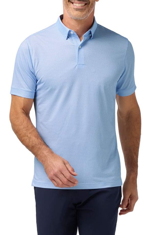 ミズンメイン メンズ トップス プルオーバー Mizzen+Main Skyline Blue Tight Diamond Haylard SS Polo Skyline Blue Tight Diamond 青色
