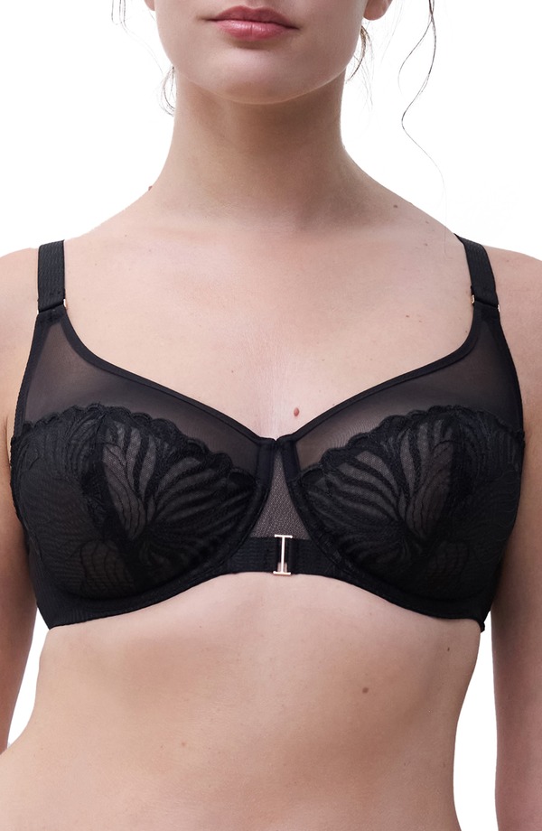 シャンテル レディース アンダー御召しもの ブラ Chantelle Lingerie Legend Full Coverage Underwire Bra Black 黒いこと