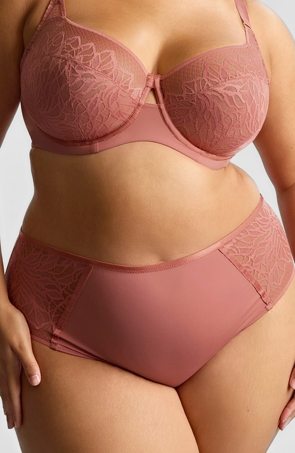 パナシェ レディース アンダーウェア ブラジャー レース Panache Sophia Underwire Full Coverage Stretch Lace Bra Sienna Rose｜ReVida 店