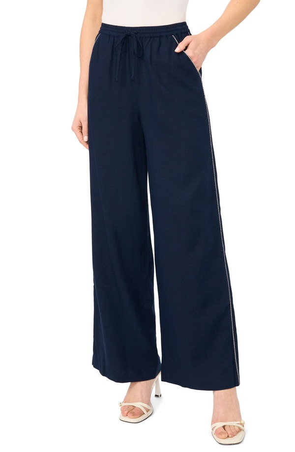 セセ レディース ボトムス レギンス ズボン下 対比 CeCe Contrastrim Cropants Classic Navy 米国海軍